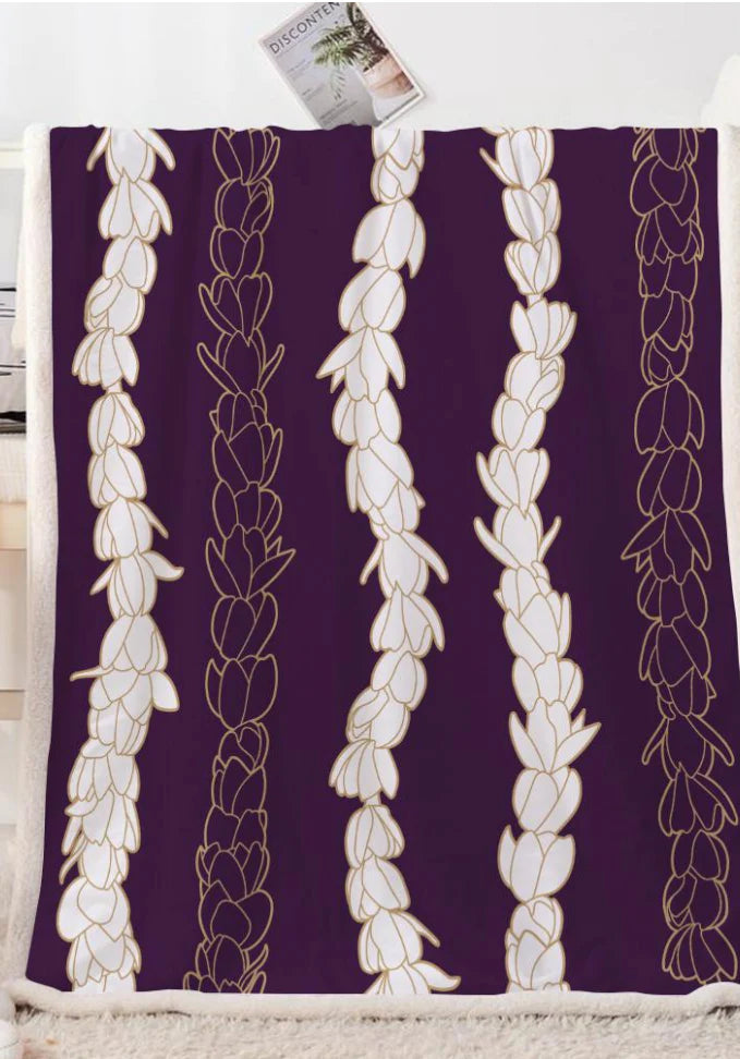 Pīkake Lei Blanket - Purple