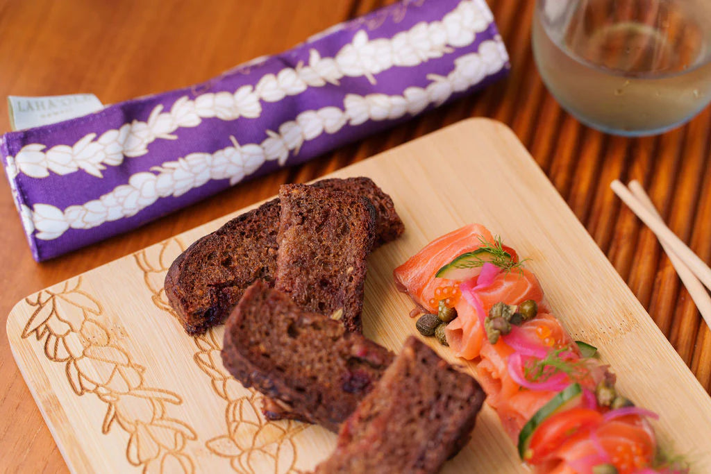 Pīkake Lei Eco-Friendly Bamboo Cutlery Set - Poni (Purple)