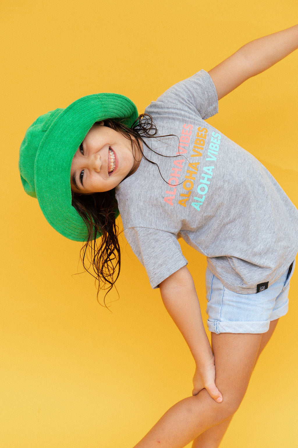 Pop-Up Mākeke - Izzy and Luke - Aloha Vibes Keiki T-Shirt - Front View