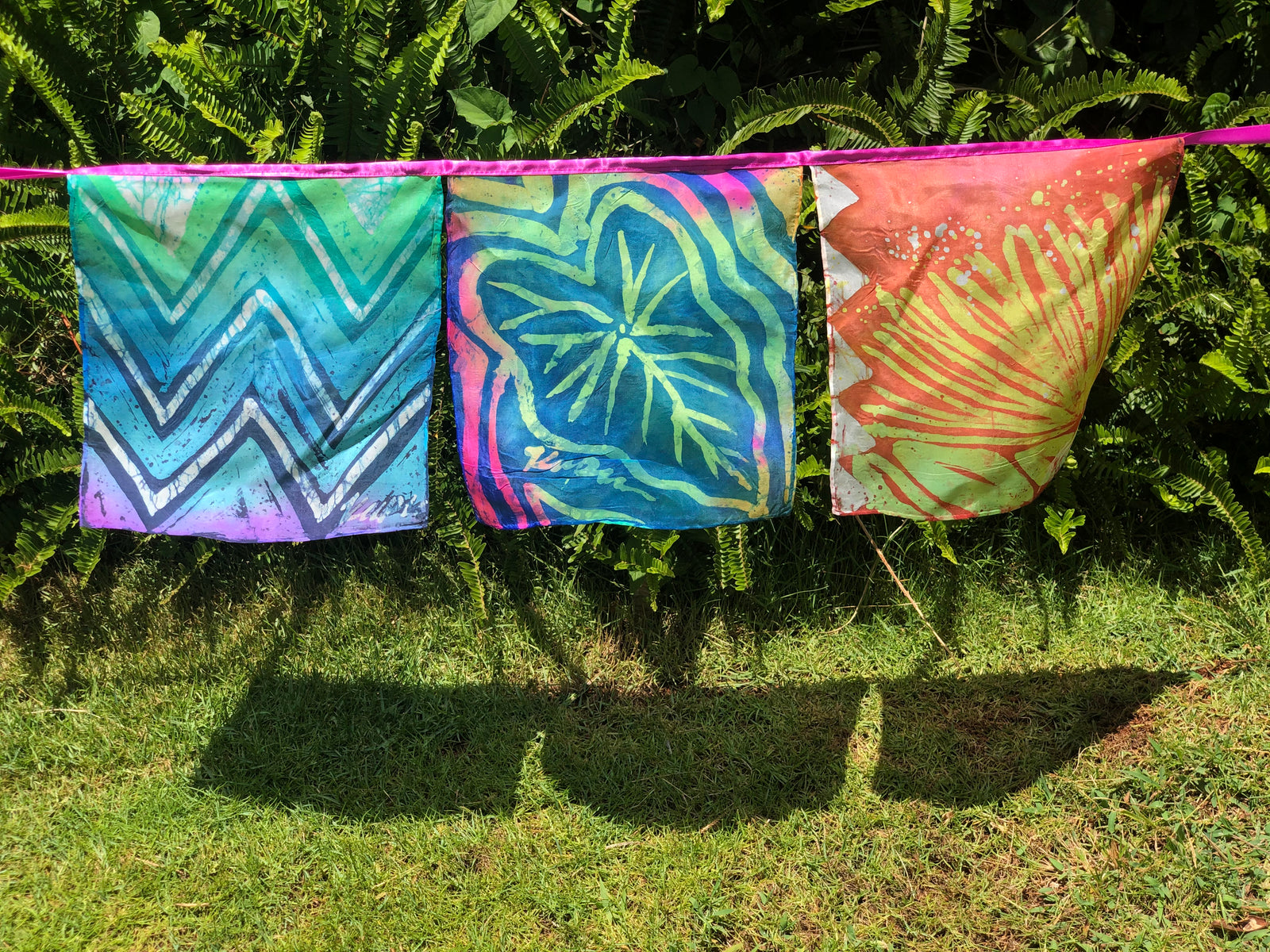 Pop-Up Mākeke - Kupu A'e Molokai - Hae Pule Aloha (Prayer Flags) - Aloha (Love)- Kalo (taro), Hoʻihi (respect), ʻOhiʻa Lehua (Lehua Flower)