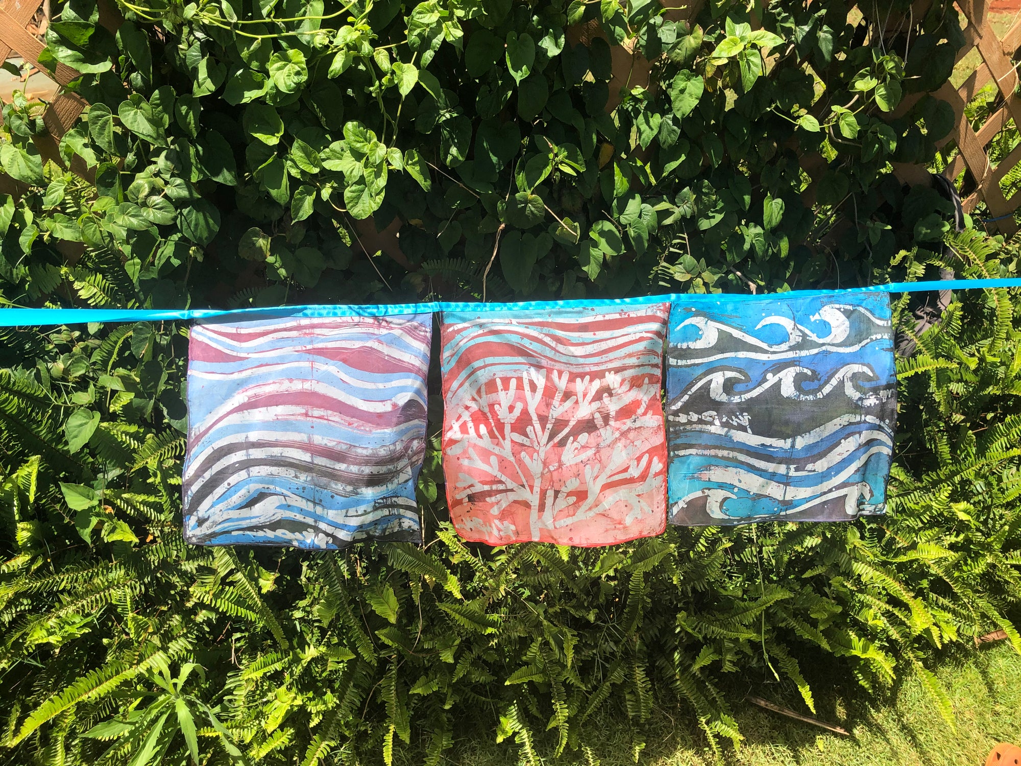 Pop-Up Mākeke - Kupu A'e Molokai - Hae Pule Aloha (Prayer Flags) - Wai (Life) - Wai (Water) - Kai Nalu (Ocean Wave) - Koʻa (Coral)