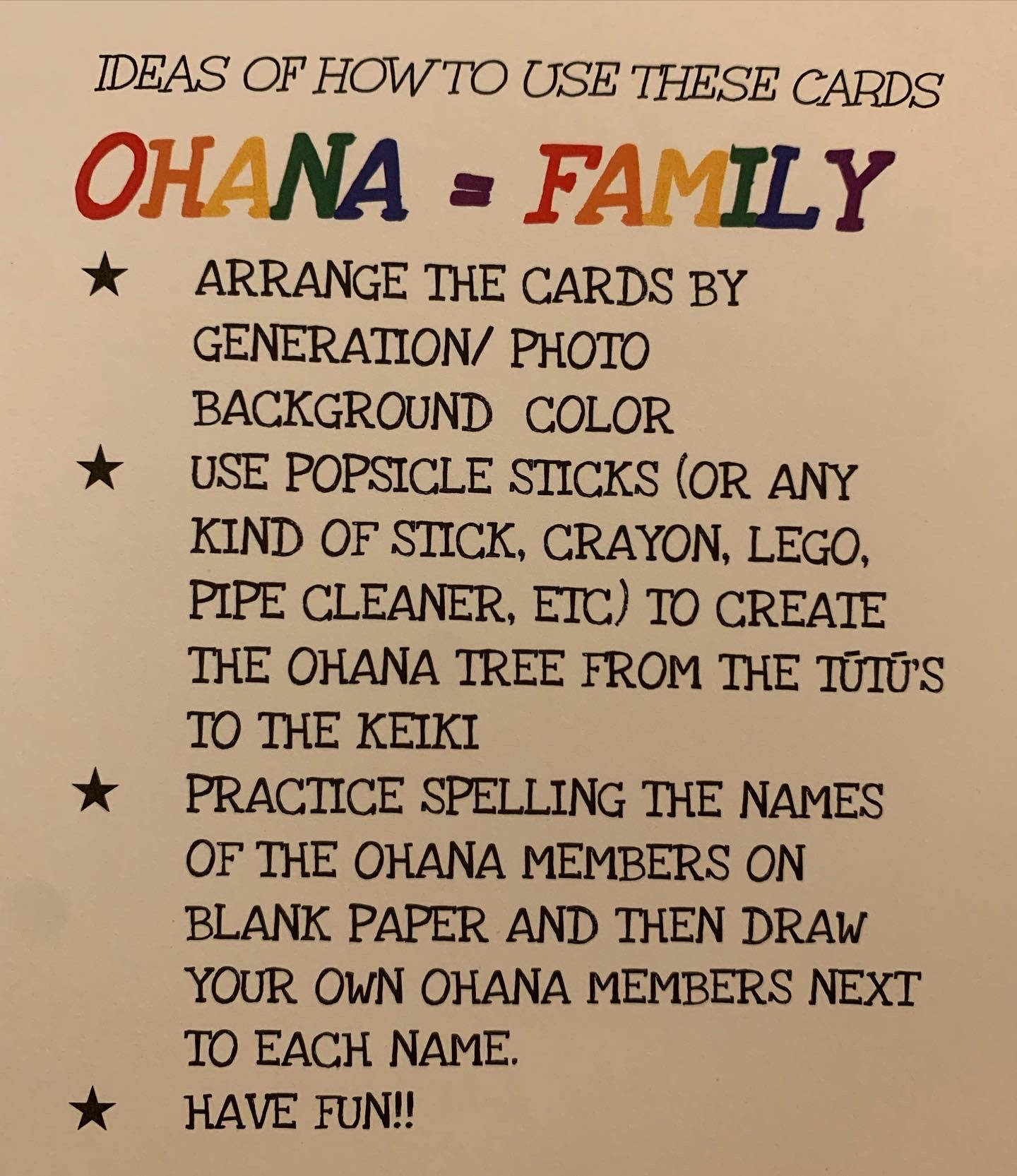 Pop-Up Mākeke - Let's Go, Kiddo! - Ohana Series Flashcards - How to Use