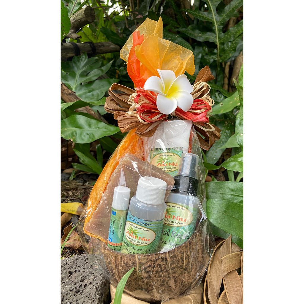 Pop-Up Mākeke - Aila Niu Hawaii - Hawaiian Coconut Bowl Skincare Set