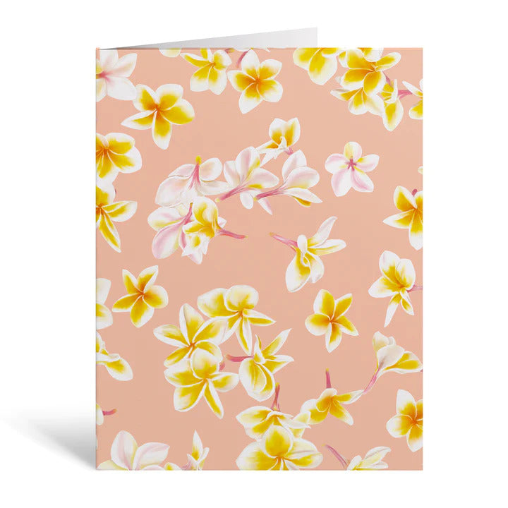 Pop-Up Mākeke - Aloha de Mele - Single Blank Greeting Card - Melia Falls