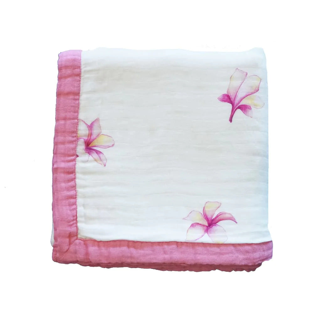 Pop-Up Mākeke - Coco Moon - Plumeria Baby Quilt