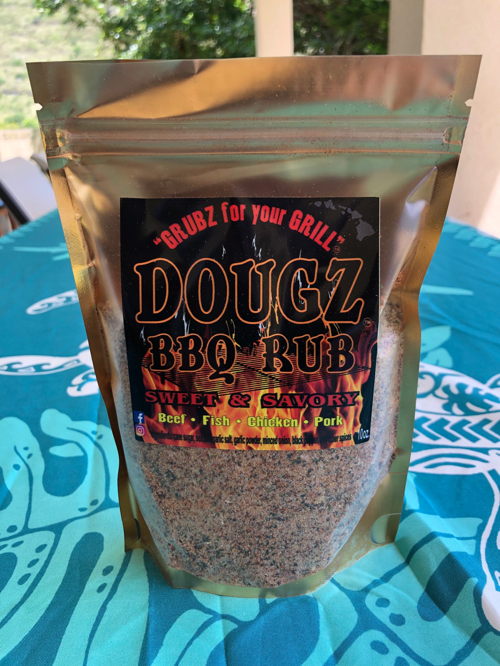 Pop-Up Mākeke- Dougz BBQ Rub - 10oz