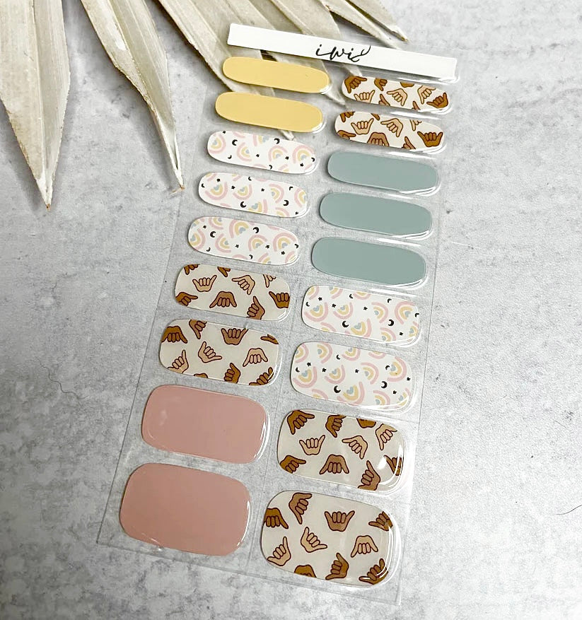 Pop-Up Mākeke - Gel Nail Strips - ʻOno & ʻAwa x Iwi Nails Aloha (For Keiki/Kids)