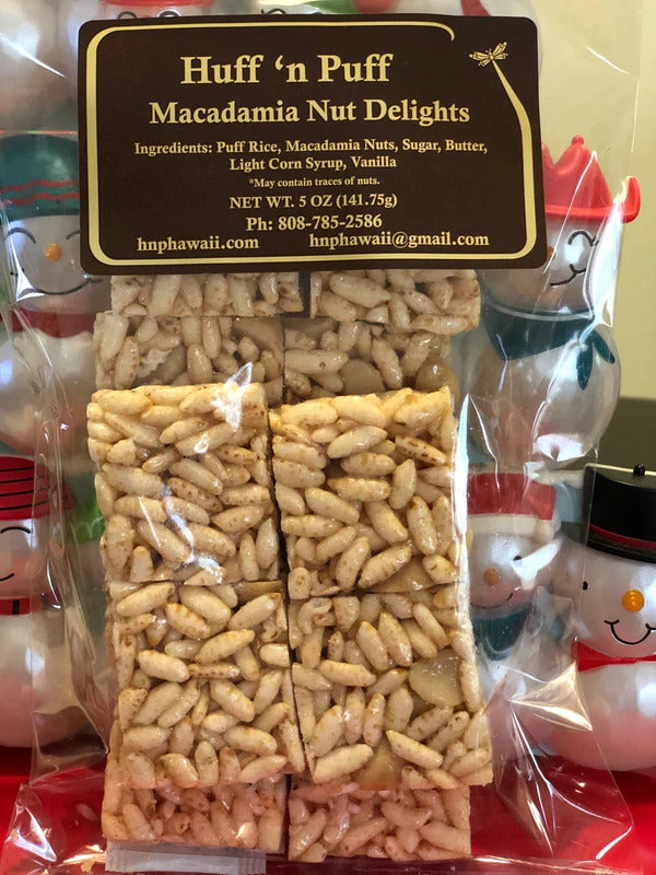 Pop-Up Mākeke - Huff 'n Puff - Puffed Rice Macadamia Nut Delights