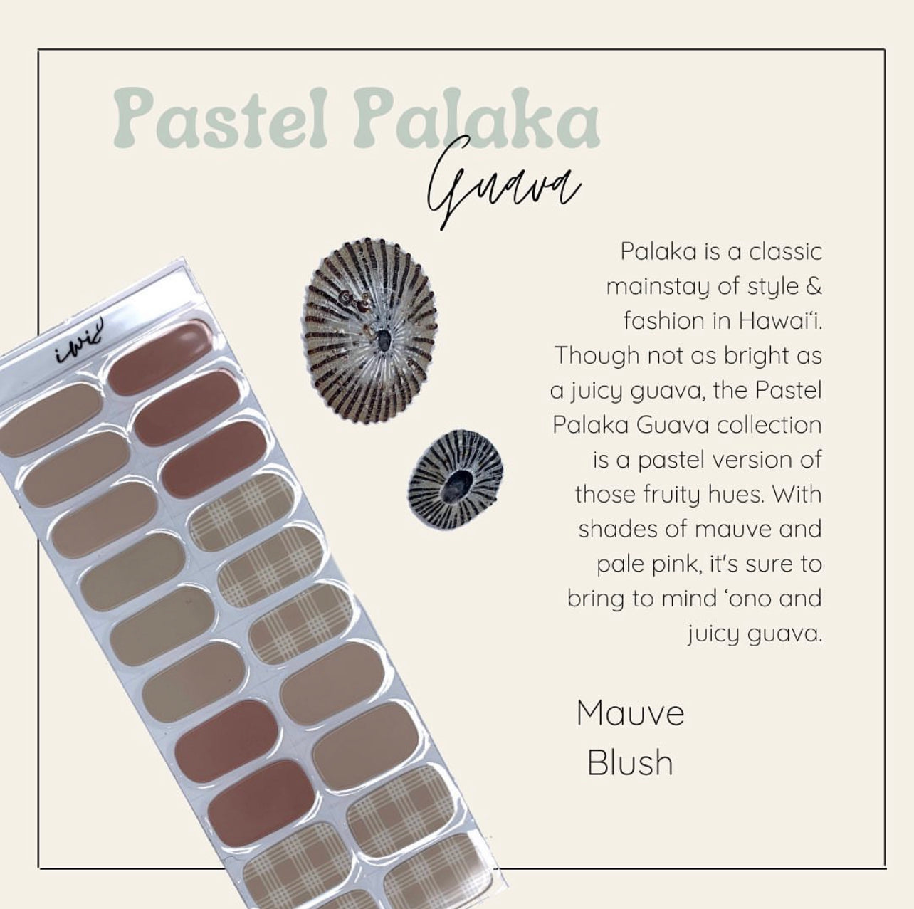 Pop-Up Mākeke - Iwi Nails - Gel Nail Strips - Palaka (Pastel Guava) - Information
