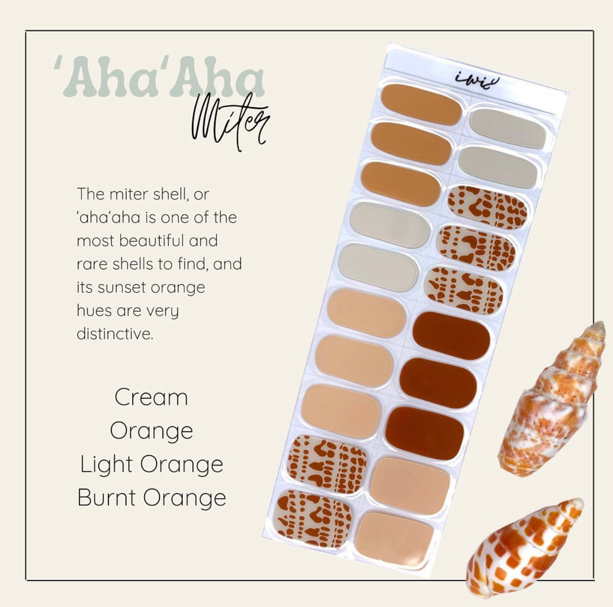 Pop-Up Mākeke - Iwi Nails - Gel Nail Strips - ʻAhaʻaha (Miter) - Information