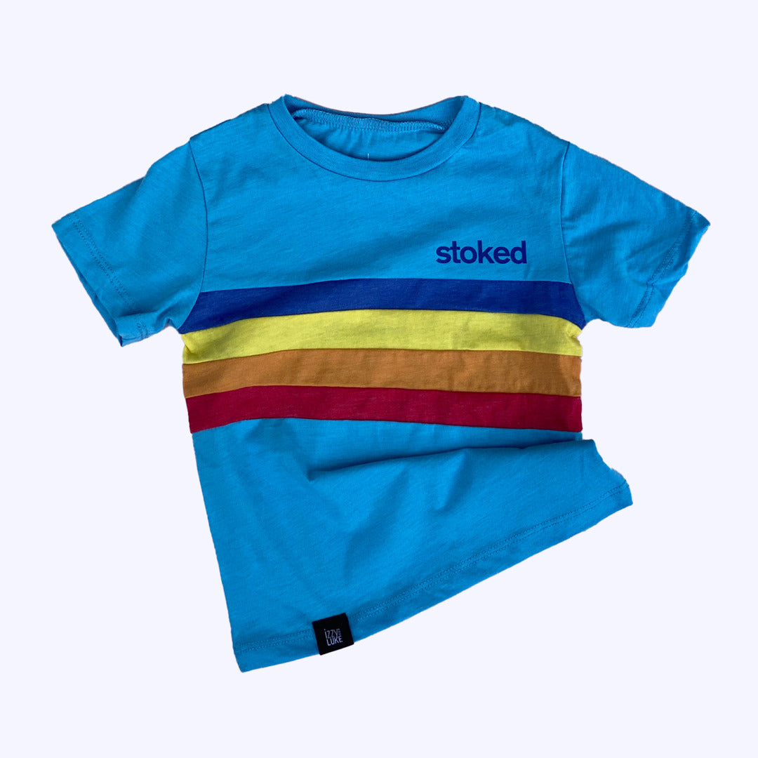 Pop-Up Mākeke - Izzy and Luke - Stoked Keiki Short Sleeve T-Shirt