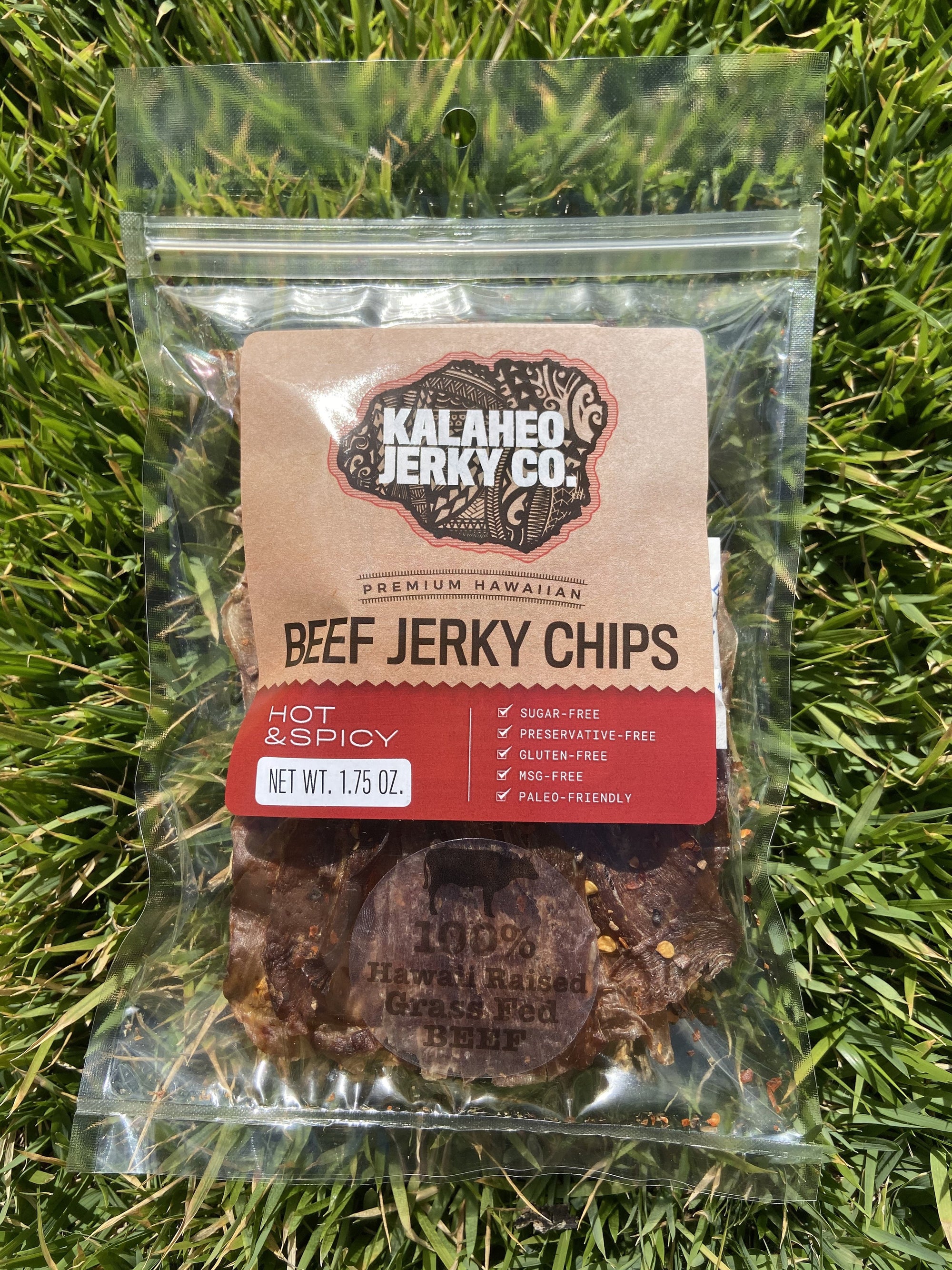 Pop-Up Mākeke - Kalaheo Jerky Co. - Hot & Spicy Beef Jerky Chips