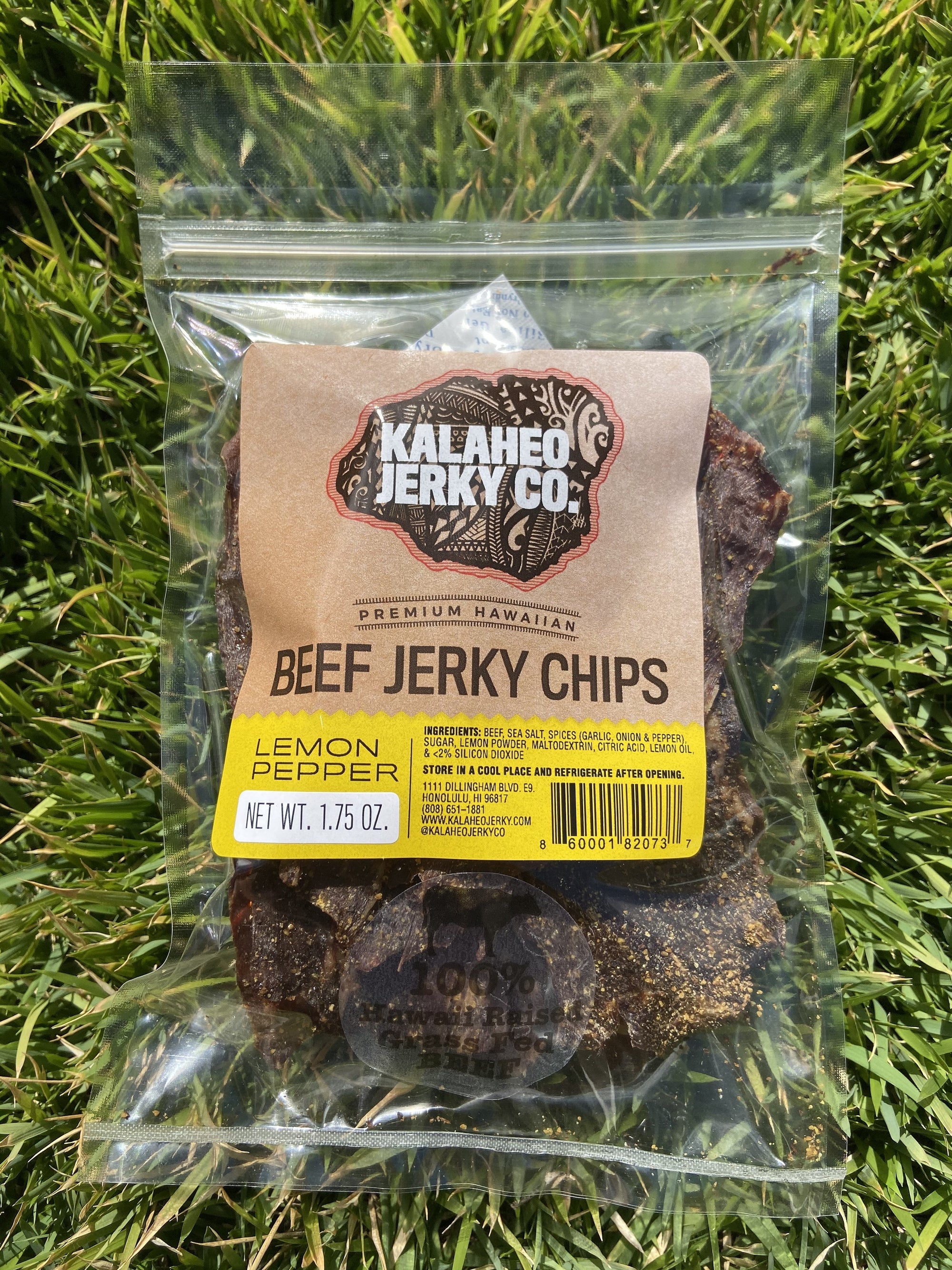 Pop-Up Mākeke - Kalaheo Jerky Co. - Lemon Pepper Beef Jerky Chips