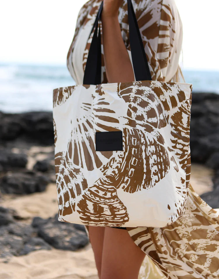 Pop-Up Mākeke - Lexbreezy Hawaii - Tita Tote Bag - Seashell Brown