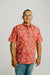 Pop-Up Mākeke - Nake'u Awai -  Lokelani Pull-Over Aloha Shirt - Rose on Deep Rose