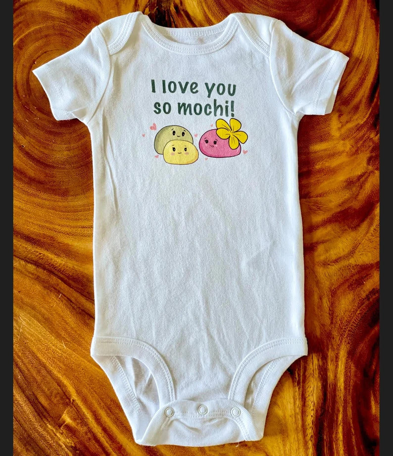 Pop-Up Mākeke - Sal Terrae - I Love You So Mochi Baby Onesie