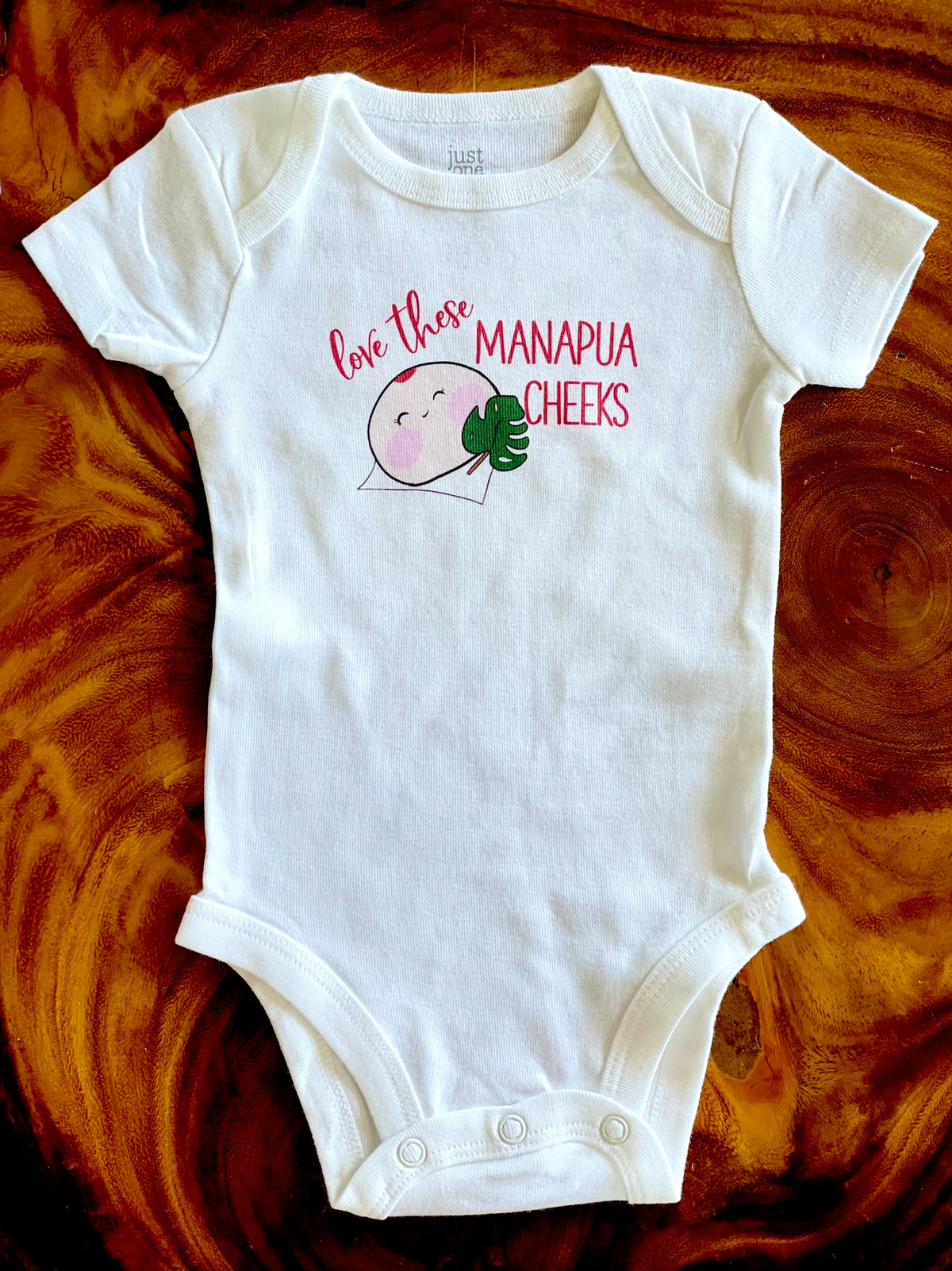 Pop-Up Mākeke - Sal Terrae - "Love These Manapua Cheeks" Baby Onesie