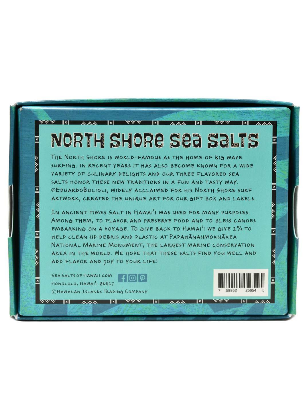 Pop-Up Mākeke - Sea Salts of Hawaii - North Shore Hawaiian Sea Salt Sampler Box - Back View