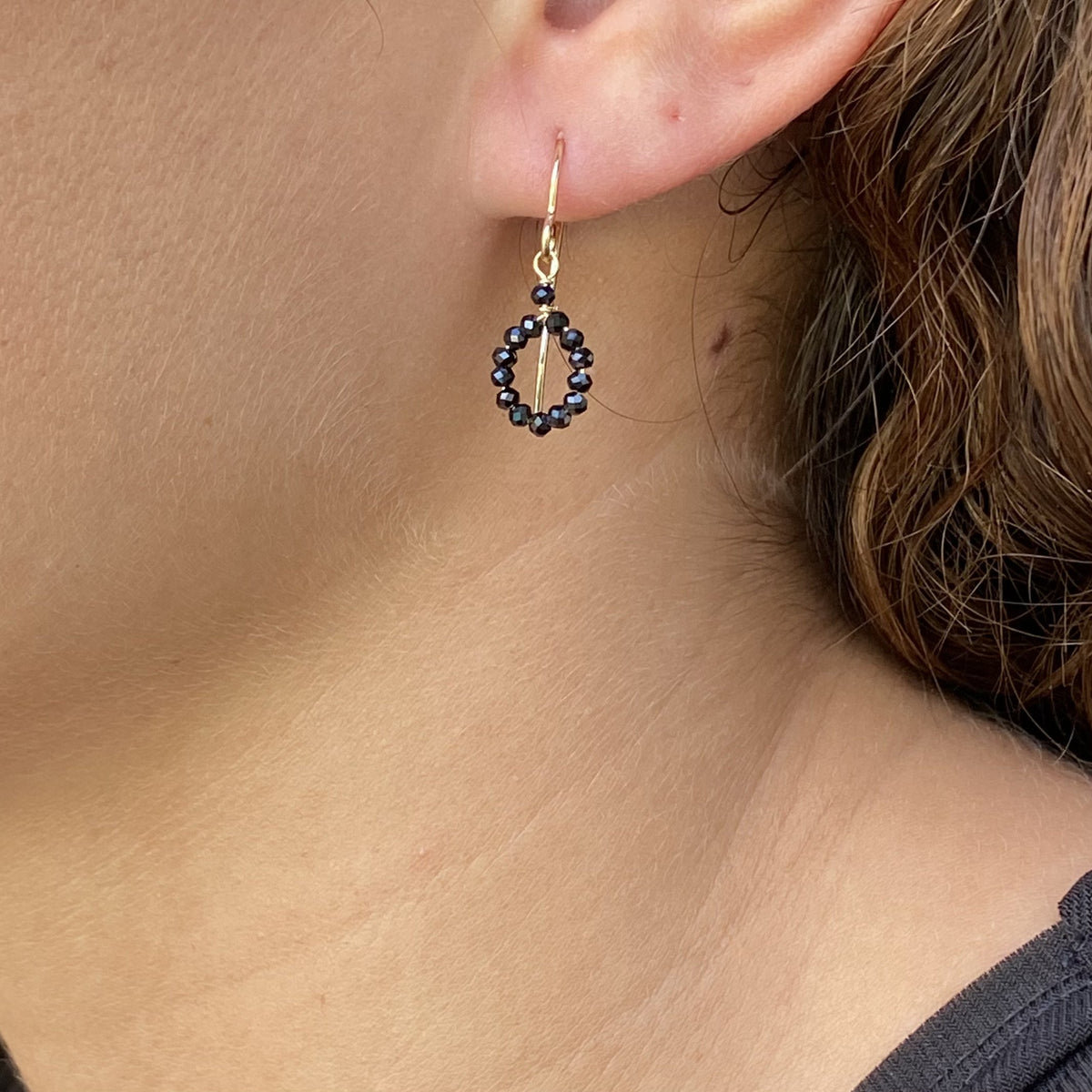 Pop-Up Mākeke - Stacey Lee Designs - Infinity Earrings - In Use