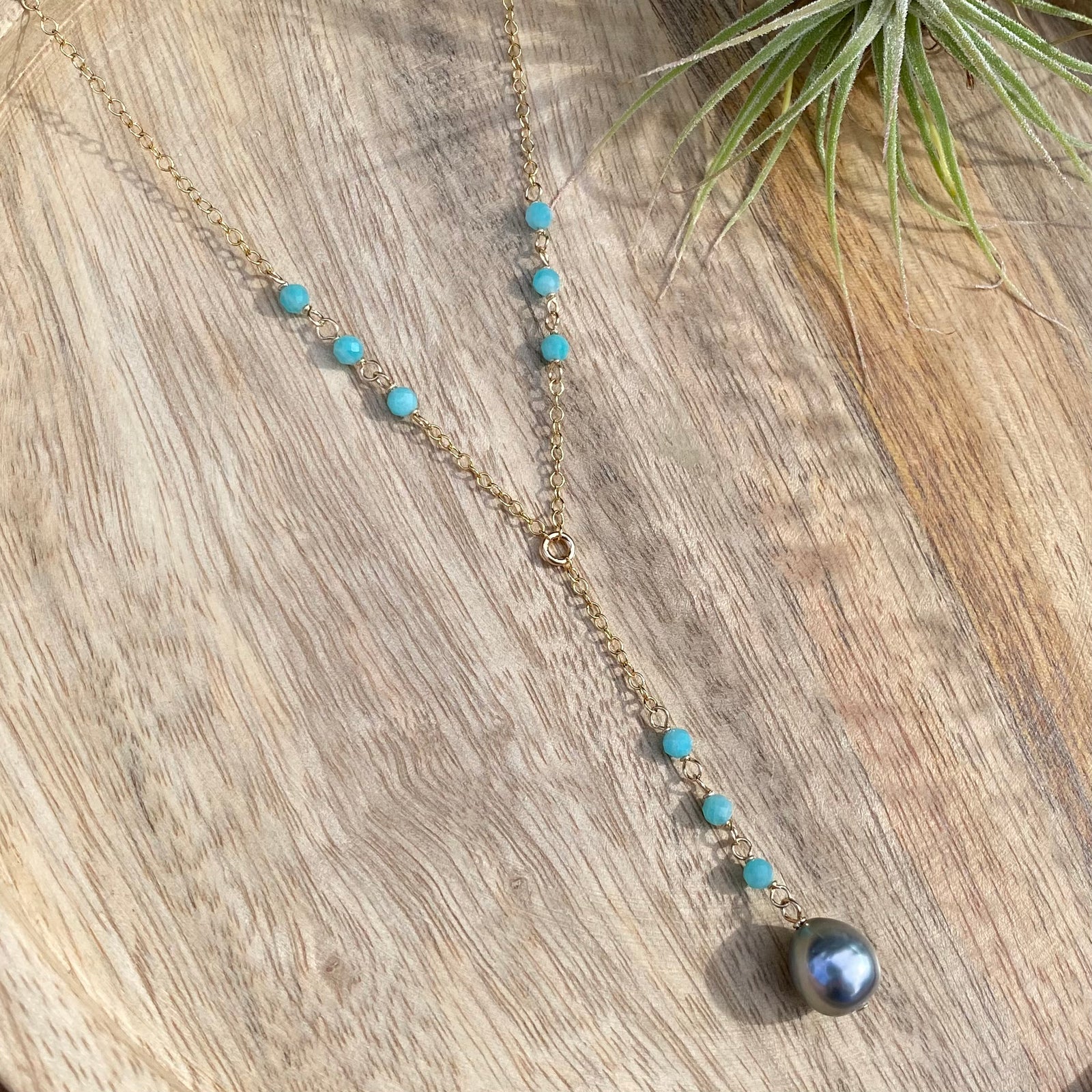 Pop-Up Mākeke - Stacey Lee Designs - Tahitian Pearl Pendulum Necklace