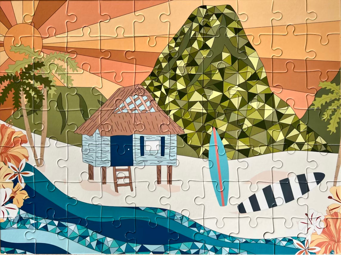 Pop-Up Mākeke - Surf Shack Puzzle - Stay Awhile by The Happy Sea Kid's Puzzle - Completed
