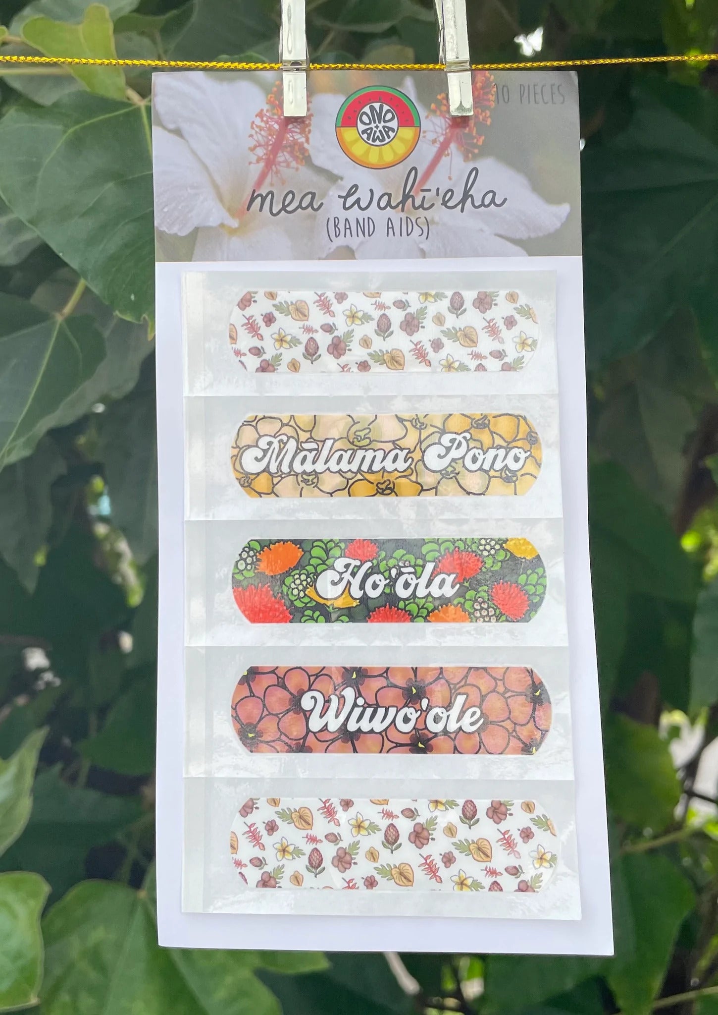 Pop-Up Mākeke - ‘Ono + ‘Awa Keiki Club- Waterproof Band Aids (Mea Wahīʻeha) - Pua