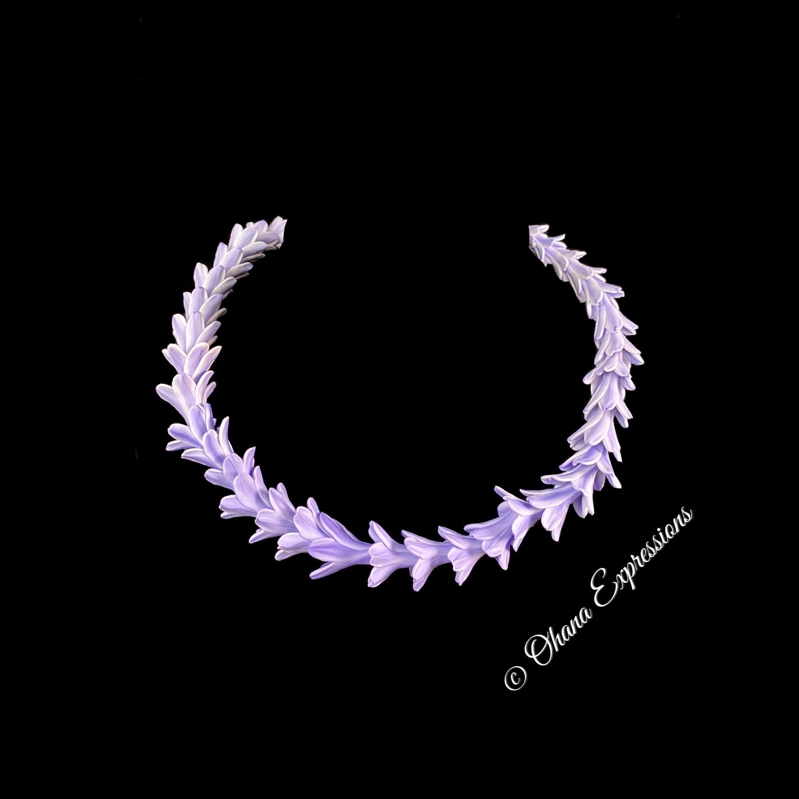 Ombre Periwinkle Blue Agapanthus Lily Lei - 20in