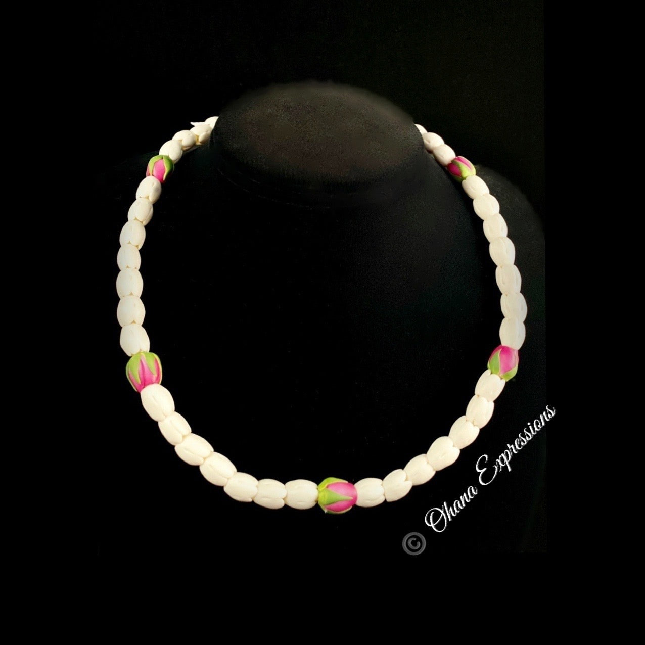 Pikake Lokelani Rosebud Lei - 20in